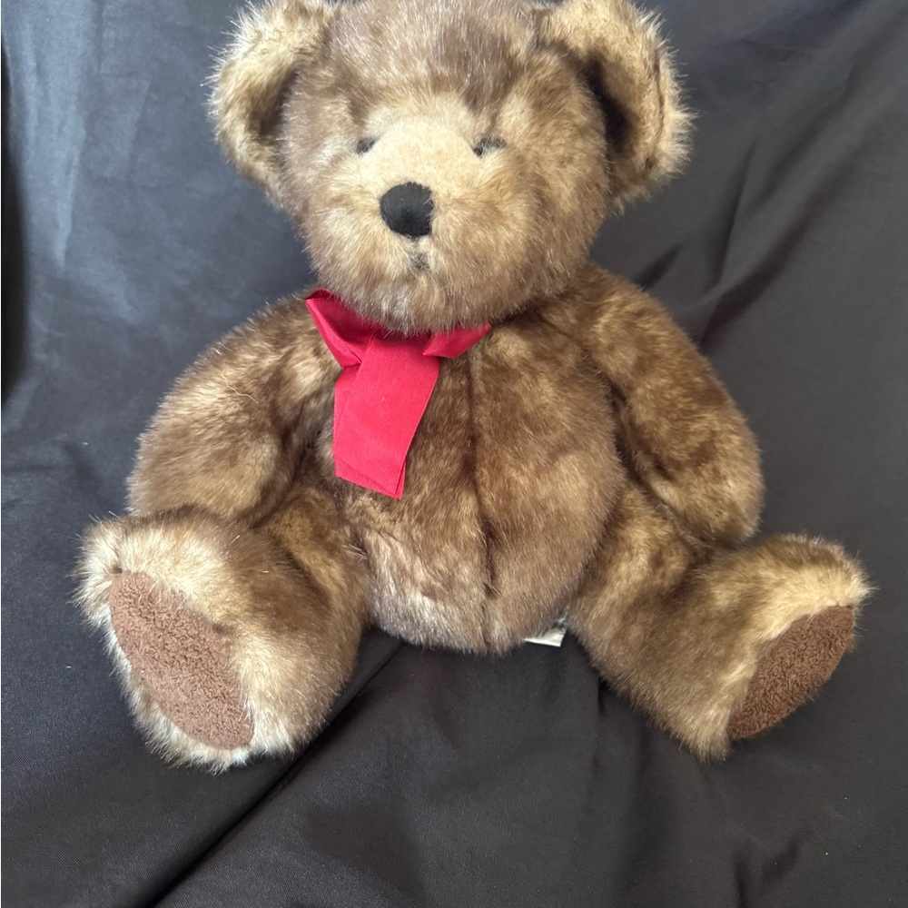 Russ Plush Bear with Red Ribbon Russ Bombay Danny